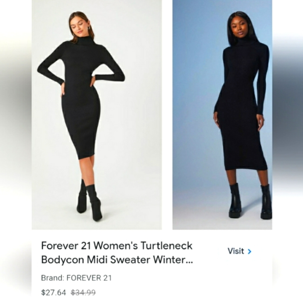 Forever 21 Turtle Neck Dress